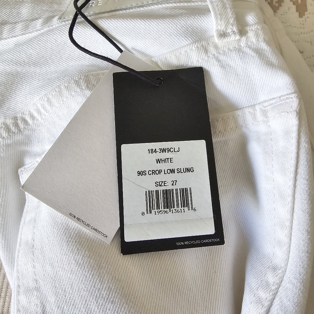 RE/DONE 90S Crop Low Slung High Rise Boyfriend Straight Leg Jeans Size 2… - Picture 10 of 13